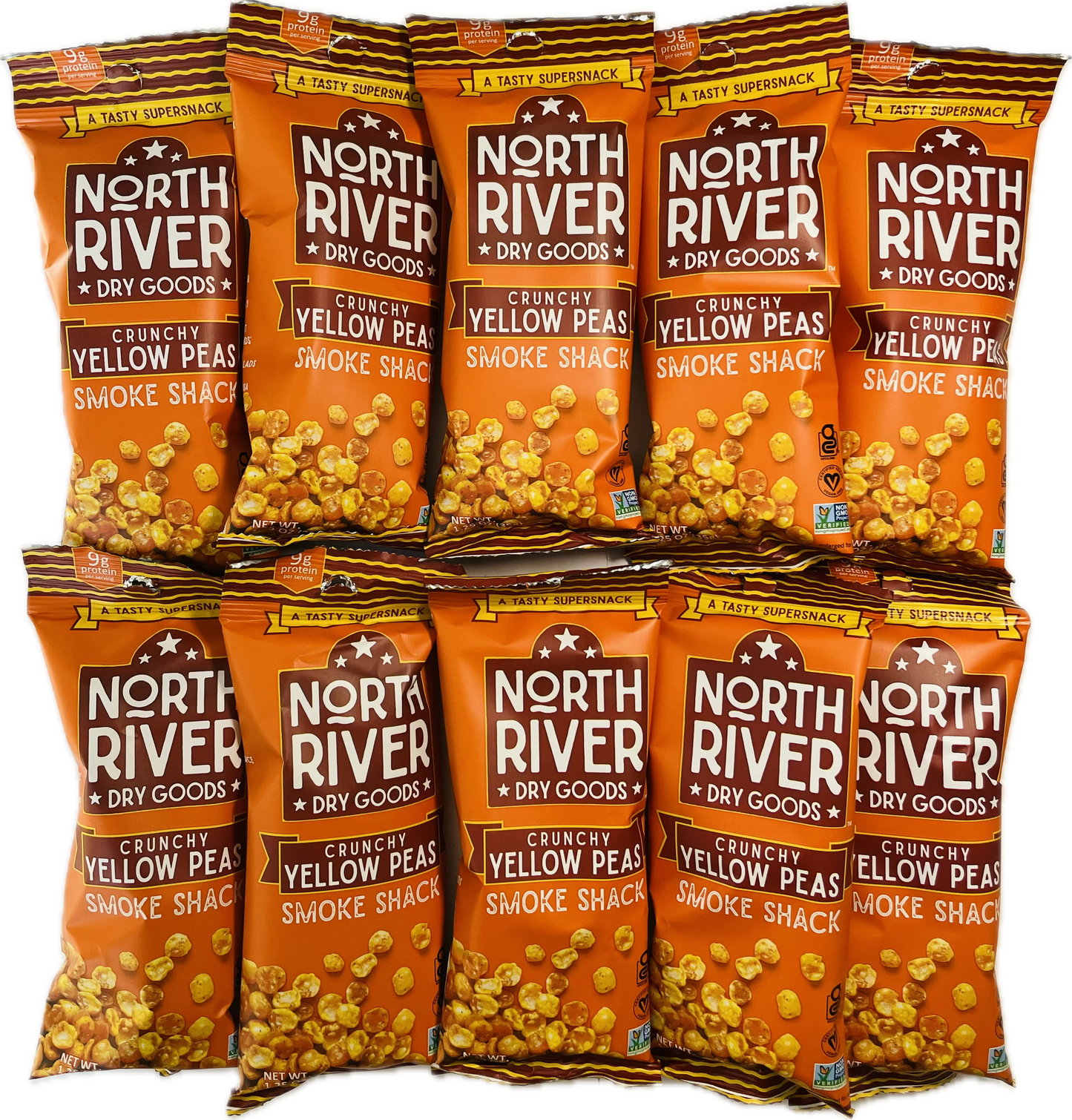 10 pack ~ Crunchy Yellow Peas Smoke Shack Flavor